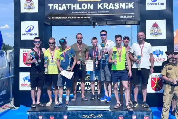 Strażacy z Łódzkiego z sukcesami na Mistrzostwach Polski w Triathlonie w Kraśniku