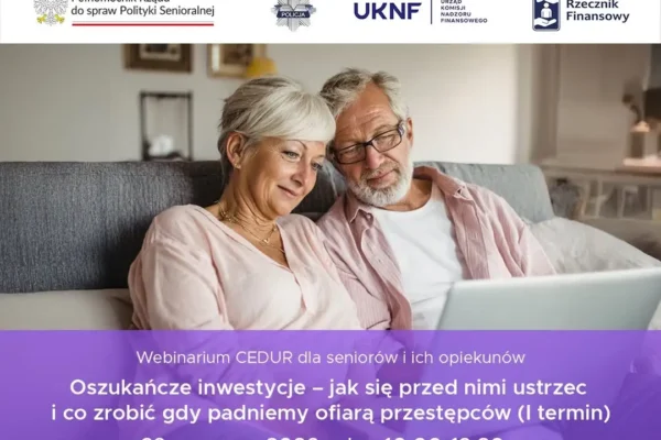 Webinarium dla seniorów: jak nie dać się oszukać przy inwestycjach