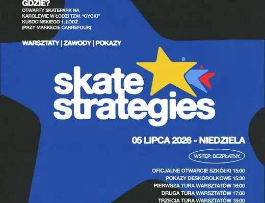 Wielkie otwarcie szkółki deskorolki Skate Strategies w Łodzi już 5 lipca