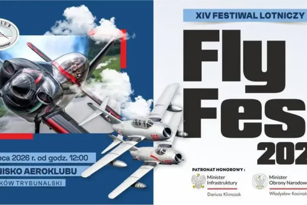 XIV Festiwal Lotniczy Fly Fest 2026 startuje już jutro w Piotrkowie Trybunalskim