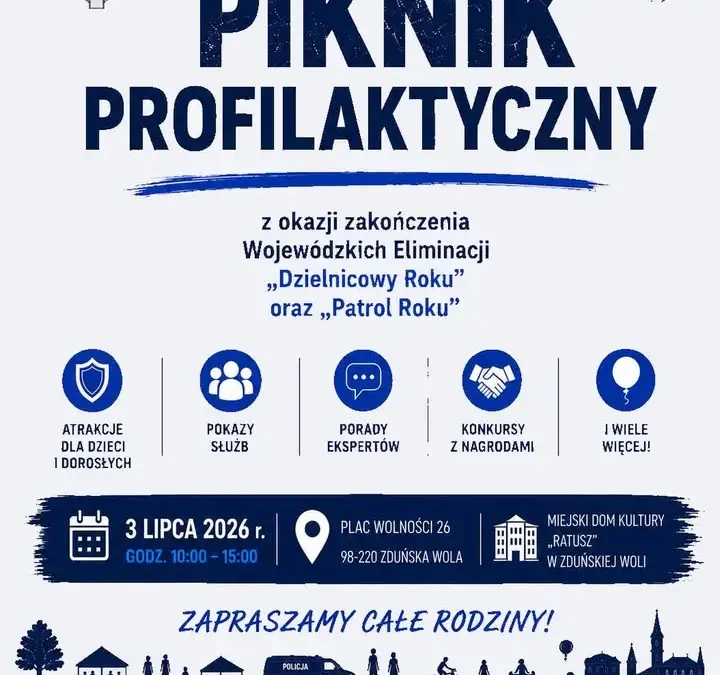 Piknik Profilaktyczny w Zduńskiej Woli – atrakcje i pokazy służb mundurowych