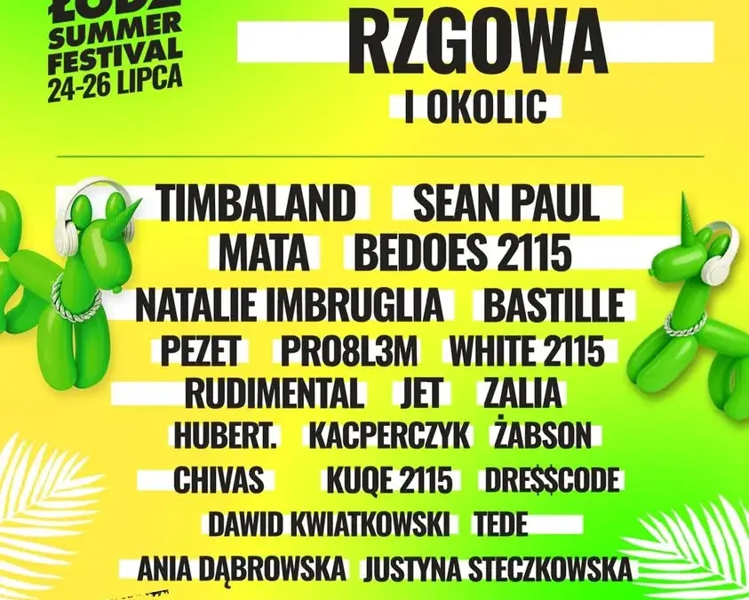 Łódź Summer Festival 2026: gwiazdy i atrakcje w Rzgowie