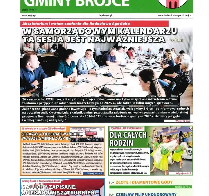 Letnie wydanie Gazety Informacyjnej Gminy Brójce już dostępne online