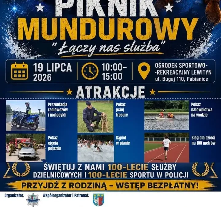 III Piknik Mundurowy „Łączy nas służba” w Pabianicach – święto służb i 100-lecie dzielnicowych