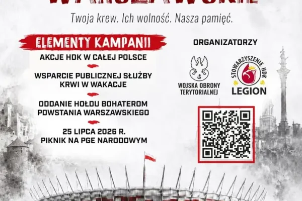 Ogólnopolska kampania krwiodawstwa z okazji Powstania Warszawskiego