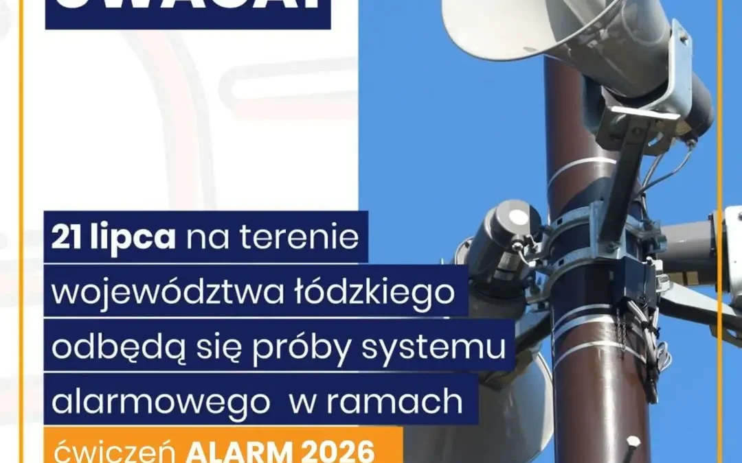 Krajowe ćwiczenia systemu ostrzegania i alarmowania ALARM 2026