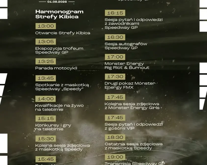 Otwarcie Strefy Kibica i FIM Speedway Grand Prix w Łodzi już w sobotę