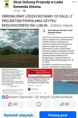 Zbiórka na ochronę lasu na Lublinku w Łodzi – wesprzyj Straż Ochrony Przyrody