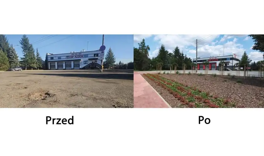 Plac przed OSP Rzgów zyskał nowy wygląd. Inwestycja za 758 tys. zł