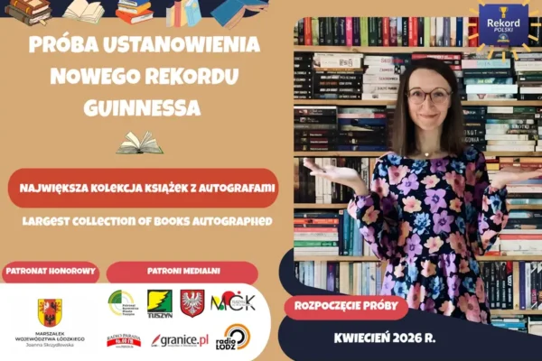 Wioleta Sadowska z gminy Tuszyn bije rekord Guinnessa w kolekcji książek z autografami