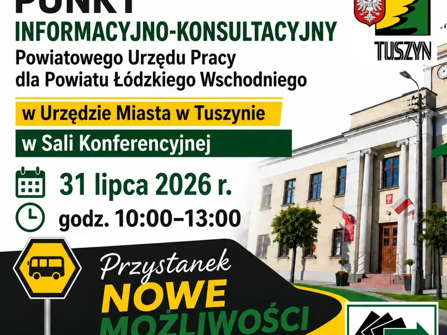 Mobilny punkt konsultacyjny PUP w Tuszynie – spotkanie 31 lipca