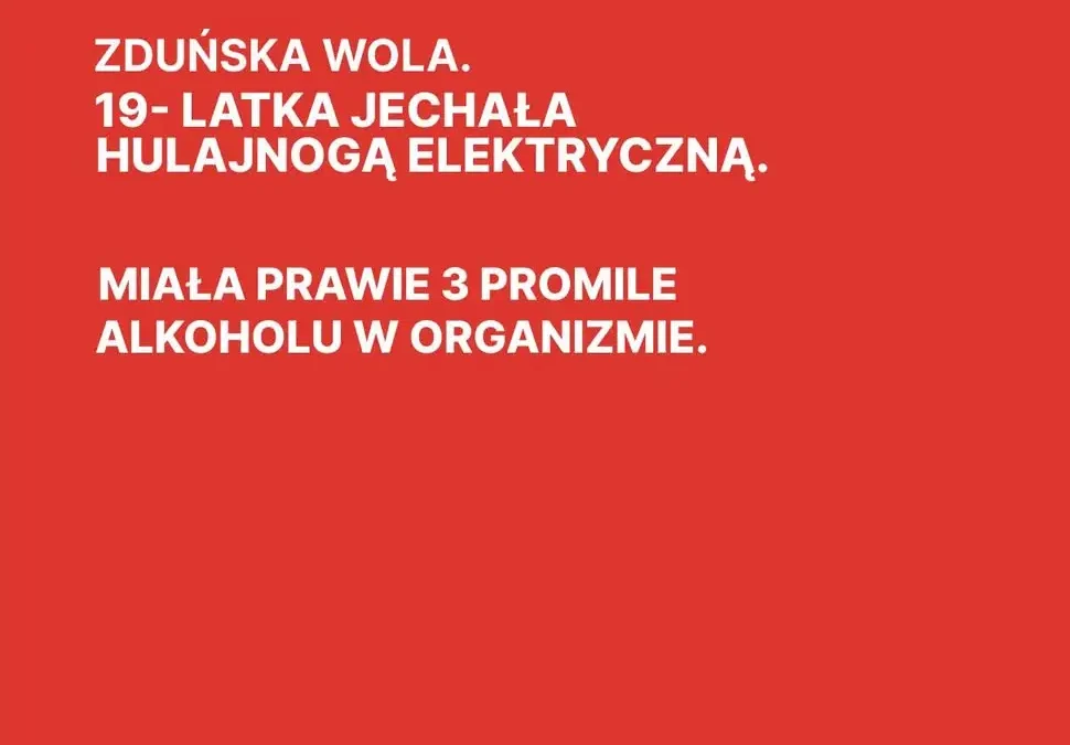 19-latka zatrzymana za jazdę hulajnogą elektryczną w stanie nietrzeźwości