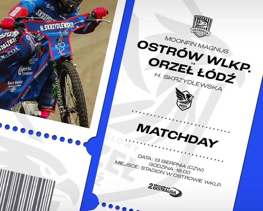 Żużlowcy Orła Łódź zmierzą się z TŻ Ostrovia w Ostrowie Wielkopolskim