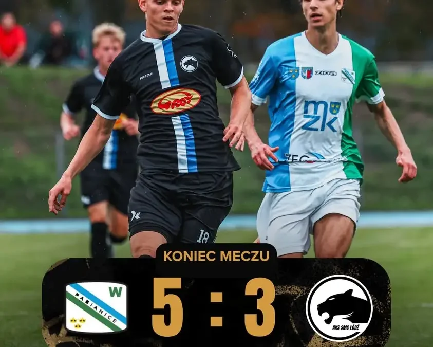 MUKS Włókniarz Pabianice 5:3 AKS SMS Łódź – emocjonujący mecz IV ligi