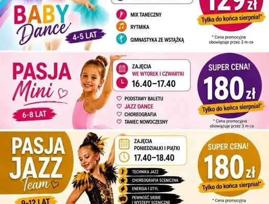 Pasja Dance Art Studio w Łodzi rozpoczyna zapisy na sezon 2026/2027