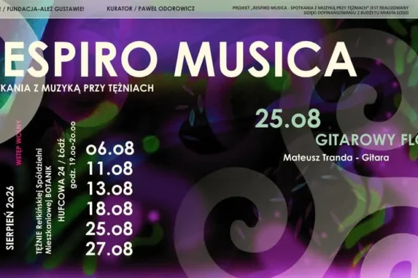Gitarowy wieczór przy tężniach na Retkini – przedostatni koncert cyklu