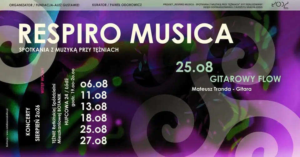 Gitarowy wieczór przy tężniach na Retkini – przedostatni koncert cyklu