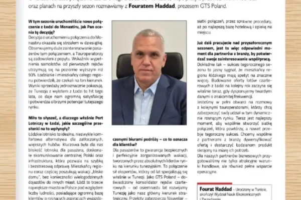 Łódź–Monastyr: udany start czarterów i plany rozwoju