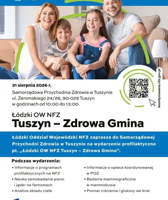 Bezpłatne badania profilaktyczne w Tuszynie – NFZ zaprasza na spotkanie w SPZ