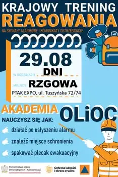 Krajowy trening alarmowy w Rzgowie – jak przygotować się na zagrożenia?