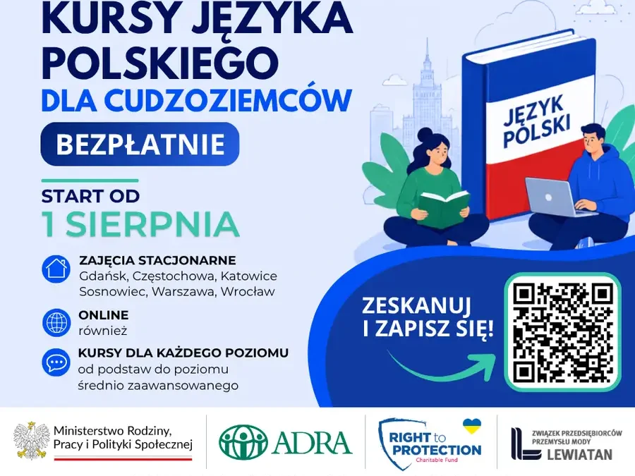Bezpłatne kursy języka polskiego dla cudzoziemców – rusza nabór w 6 miastach