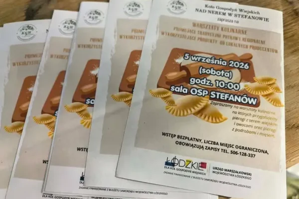 Warsztaty kulinarne w Stefanowie: wspólne lepienie pierogów z KGW nad Nerem