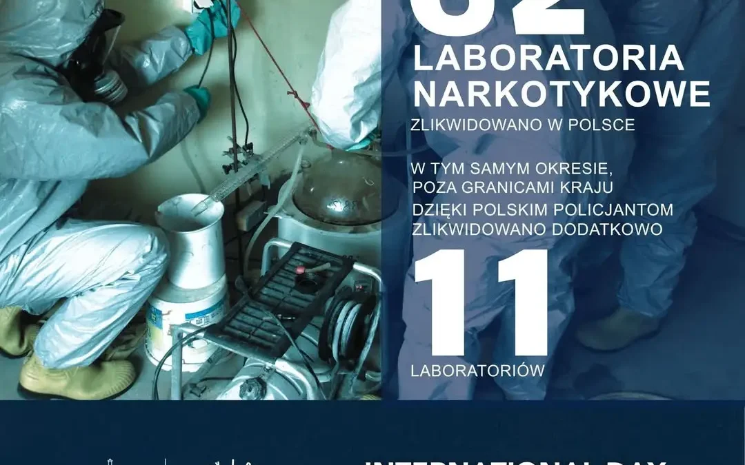 Policja likwiduje laboratoria narkotykowe: 62 w Polsce i 11 za granicą w pół roku