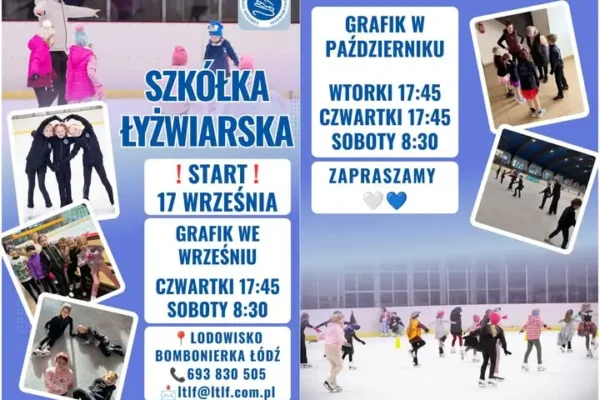 Szkółka łyżwiarska w Łodzi wznawia zajęcia od 17 września