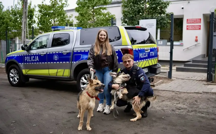 Policjant z Łodzi zamienił kwiaty weselne na karmę dla zwierząt