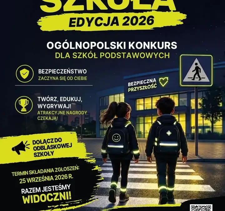 Rusza „Odblaskowa szkoła 2026” – konkurs dla szkół podstawowych
