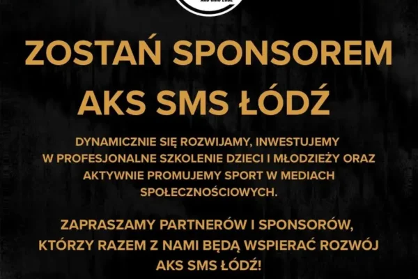 AKS SMS Łódź szuka partnerów biznesowych. Klub stawia na szkolenie młodzieży