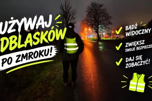 Jesień na drogach: policja apeluje do pieszych i kierowców o rozwagę po zmroku