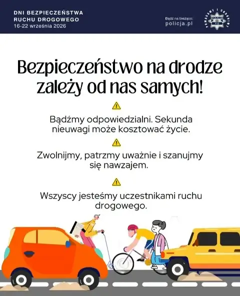 Roadpol Safety Days 2026: Policja apeluje o rozsądek na drogach