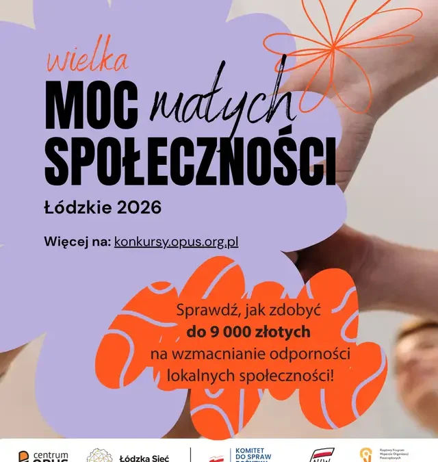 Konkurs „Moc Małych Społeczności 2026” – mikrodotacje na bezpieczeństwo lokalne w Łódzkiem