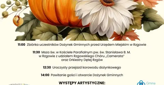 Dożynki Gminne w Rzgowie: korowód, msza i występy – sprawdź program
