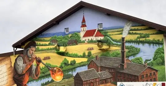 Mural w Hucie Wiskickiej łączy historię, krajobraz i przemysł