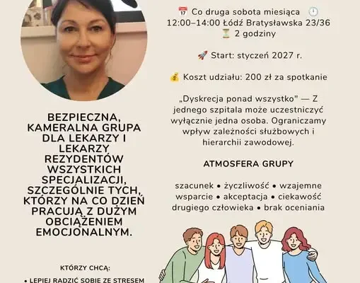 Grupa wsparcia i rozwoju dla lekarzy w Łodzi – start w styczniu 2027